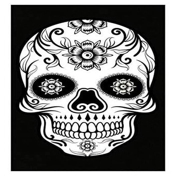 Cool Sugar Skull Poster - Wall Decor for Departed Soul Remembrance Gift