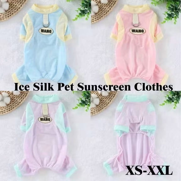 Cool Summer Ice Silk Pet Clothes for Teddy Bears and Cats - Lightweight Breathable Mesh Apparel for Warm Weather