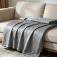 thumbnail image 1 of Cool Summer Quilt, TOUMENY Super Soft Breathable Air-Conditioned Quilt, Lightweight Polyester Cooling Blanket for Hot Sleep Night, 39.37x59 Inch, Dark Gray, 1 of 6
