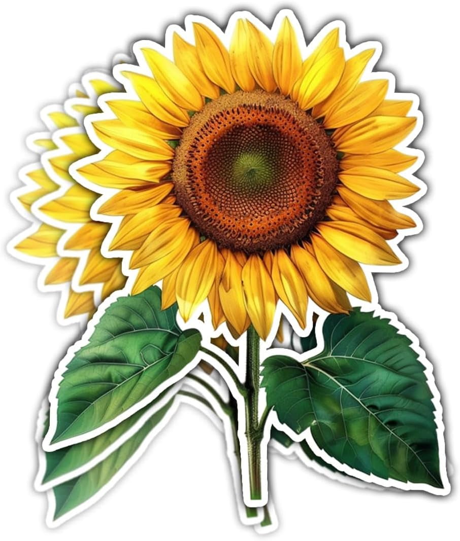 Sumflower Sticker Cool Sunflower Vinyl Waterproof Sticker Decal, Sunflower Sticker ...