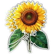 Cool Sunflower Vinyl Waterproof Sticker Decal, Sunflower Sticker, Sunflower Car Sticker, Sunflower Decal, Sunflower Cutouts - Stickers for Laptop Water Bottle Phone Car Window Helmet 3" (SF 1)