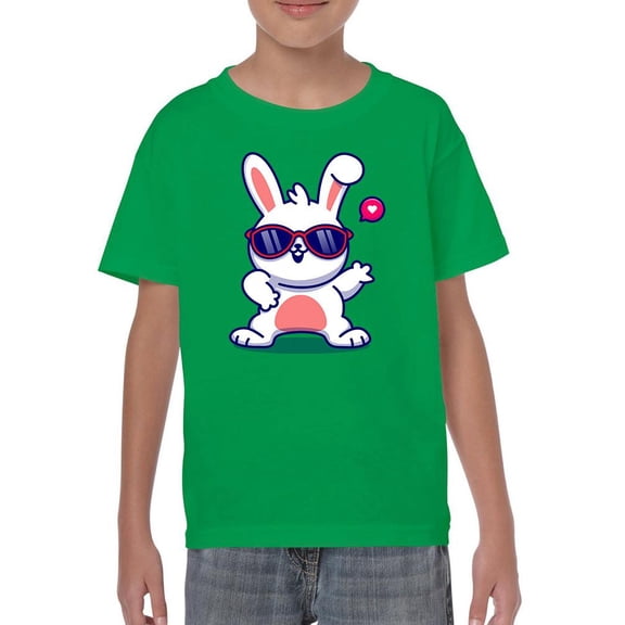 Cool Sunglasses Bunny T-Shirt Juniors -Image by Shutterstock, Medium