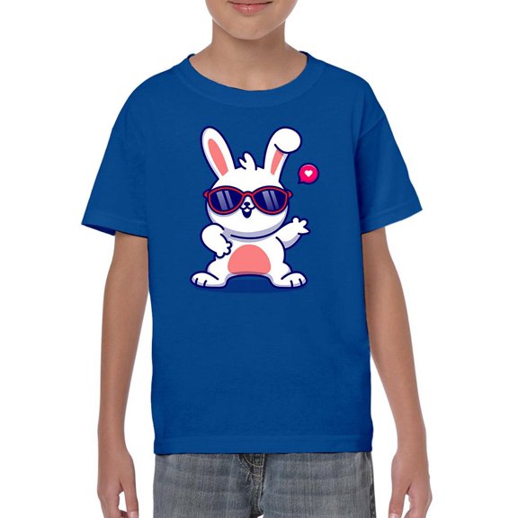 Cool Sunglasses Bunny T-Shirt Juniors -Image by Shutterstock, Small
