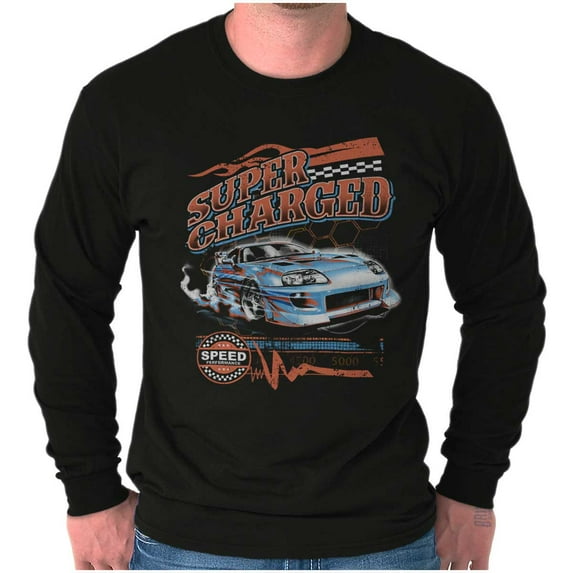 Cool Super Charged Racecar Speed Long Sleeve TShirt Men Women Brisco Brands X
