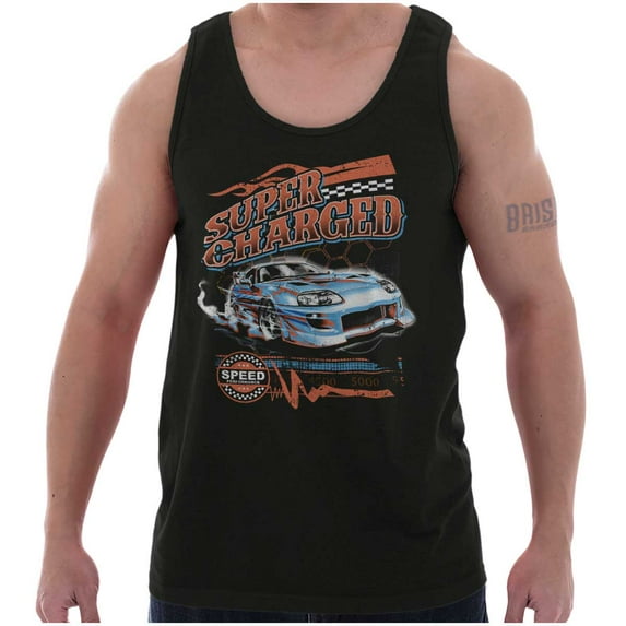 Cool Super Charged Racecar Speed Tank Top T Shirts Men Women Brisco Brands M