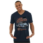 Cool Super Charged Racecar Speed V-Neck T Shirts Men Women Brisco Brands 2X