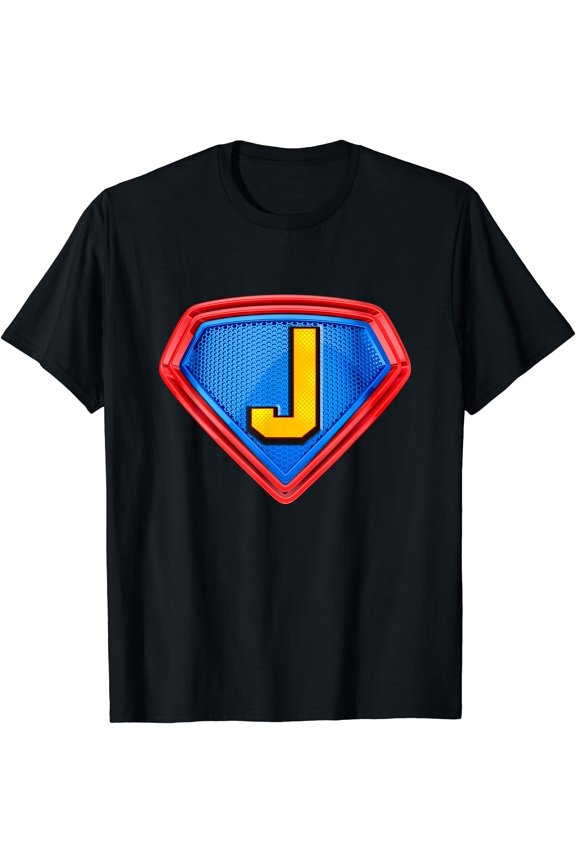 Cool Super J Alphabet Cute Initial Monogram Letter J Graphic T-Shirt, Unisex T-Shirt