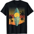 thumbnail image 1 of Cool Surfboard For Men Women Surfer Retro Surf Sunset Beach T-Shirt, 1 of 4