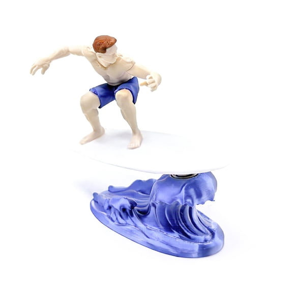 Cool Surfer Bobblehead with Inertial Wobble Mechanism and Muscular Figure Design for Car Dashboard and Desk Decoration Durable PLA Material Blue