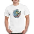 thumbnail image 1 of Cool Surfer Crocodile T-Shirt Men -Smartprints Designs, Male 3X-Large, 1 of 4