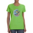 thumbnail image 1 of Cool Surfer Crocodile T-Shirt Women -Smartprints Designs, Female 4X-Large, 1 of 4
