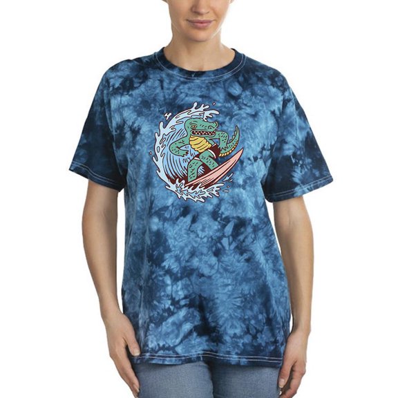 Cool Surfer Crocodile Tie Dye Crystal Women -Smartprints Designs, Female Medium