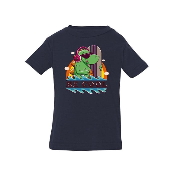 Cool Surfer Dinosaur T-Shirt Infant -Image by Shutterstock,  18 Months