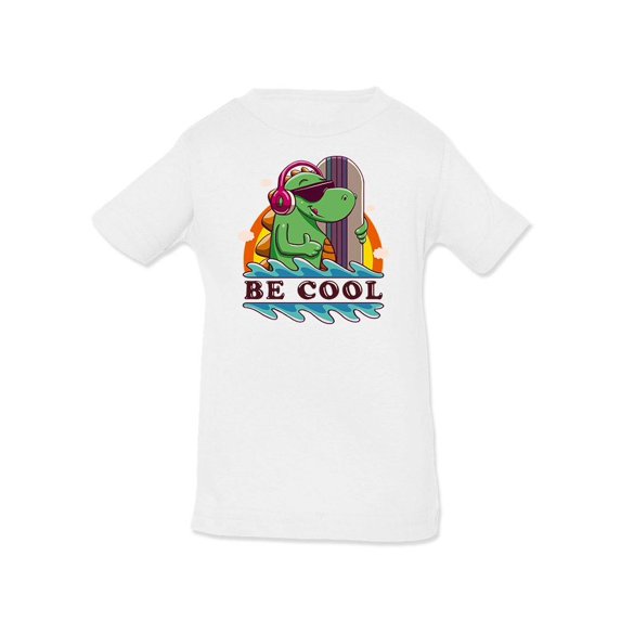 Cool Surfer Dinosaur T-Shirt Infant -Image by Shutterstock, 24 Months
