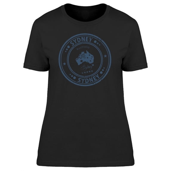 Cool Sydney Australia Map T-Shirt Women -Image by Shutterstock, Female Large