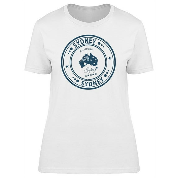 Cool Sydney Australia Map T-Shirt Women -Image by Shutterstock, Female Small