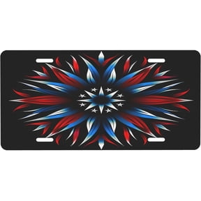 Cool Symmetry License Plate, Aluminum Front Vanity Tag, Car Decor, 6 x 12 in
