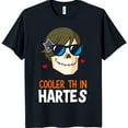 thumbnail image 1 of Cool T-Shirt with Sunglasses & Heart Patch Dark Blue Graphic Tee, 1 of 5
