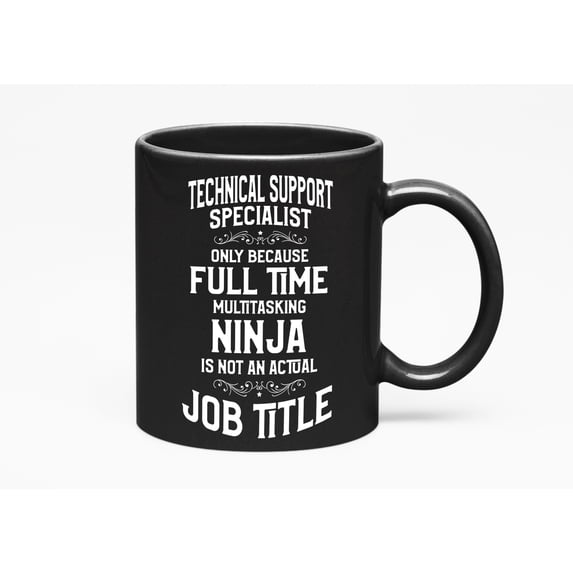 Cool Technical Support Specialist, Black 11oz Ceramic Mug
