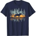 thumbnail image 1 of Cool Tees Graphic Wolf Nature Unisex T-Shirt for Men Women Kids Toddler,Navy Color,Size YXL, 1 of 5