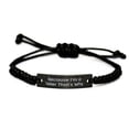 thumbnail image 1 of Cool Teller Gifts, Because I'm a Teller That's Why, Motivational Birthday Black Rope Bracelet Gifts For Coworkers, Teller birthday gift ideas, Teller birthday present, Unique teller birthday gifts,, 1 of 1