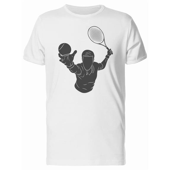 Cool Tennis Player Silhouette Tee Men's -Image by Shutterstock