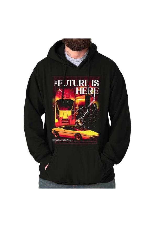Cool The Future is Here Muscle Car Hoodie Hooded Sweatshirt Men Brisco Brands M