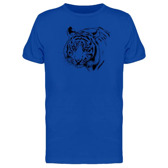 Cool Tiger Head, Grunge Sketch Tee Men's -Image by Shutterstock