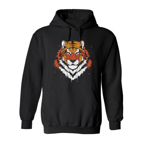 Cool Tiger Head Hoodie Men -Image by Shutterstock, Male x-Large