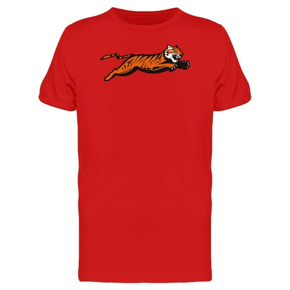 Cool Tiger Jumping Mascot Tee Men's -Image by Shutterstock