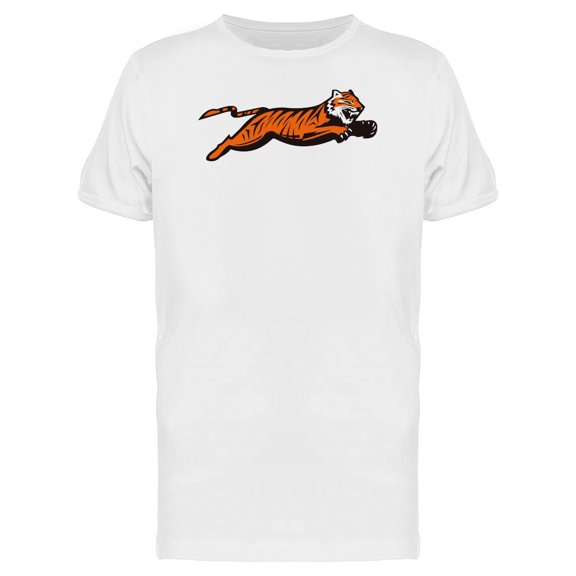 Cool Tiger Jumping Mascot Tee Men's - Men T-Shirt, 2XL