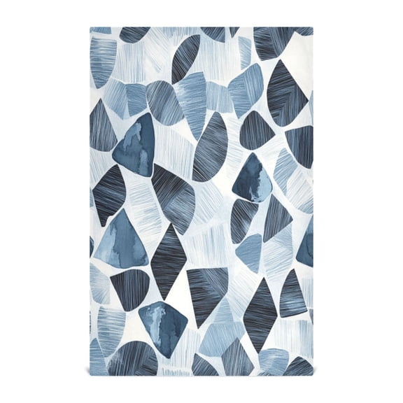 Cool Toned Modern Pattern Kitchen Towels 6-Piece Pack Tea Towels for Kitchen Decorative Waffle Design 28x18in