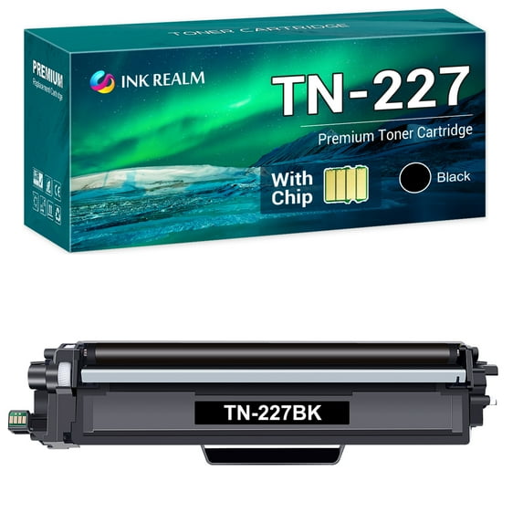 Ink realm 1-Pack Compatible Toner Cartridge Printer Ink for Brother TN-227 TN227 TN227BK TN223 TN223BK for HL-L3210CW HL-L3290CDW HL-L3230CDW MFC-L3750CDW HL-L3270CD MFC-L3710CW Printer Ink Black