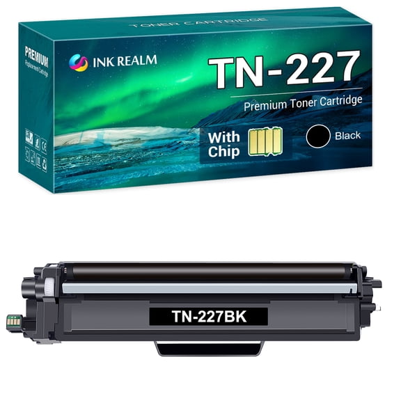 Ink realm 1-Pack Compatible Toner Replacement for Brother TN-227BK HL-L3270CDW L3210CW L3230CDW L3230CDN HL-L3290CDW MFC-L3710CW MFC-L3750CDW MFC-L3770CDW Printer Ink Black