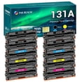 thumbnail image 1 of Cool Toner 10-Pack Compatible Toner for 131A CF210A for Laserjet Pro 200 Color M251nw M251n MFP M276n M276nw Replacement Printer Ink 4 * Black, 2 * Cyan, 2 * Magenta, 2 * Yellow, 1 of 7