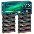 thumbnail image 1 of Cool Toner 10-Pack Compatible Toner for HP 131X CF210X CF211X CF212X CF213X for Laserjet Pro 200 Color MFP M276nw M251nw M251n M276n Replacement Printer Ink  Black, Cyan,  Magenta,  Yellow, 1 of 8