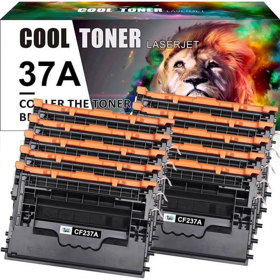 Ink realm 10-Pack Toner for 37A CF237A Toner Black for M607 M608 M609 M607n M607dn M608n M608dn M608x M609dn M631h M631dn M632h M632fht M632z M633fh Printer Ink Black
