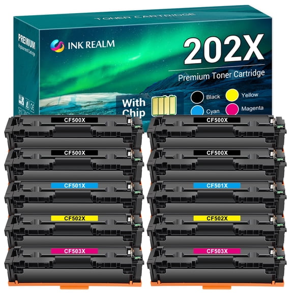 Cool Toner 10-Pack Compatible Toner for HP CF500X CF501X CF502X CF503X Color LaserJet Pro M254dw M254dn M254nw, MFP-M281fdw MFP-M281fdn MFP-M281cdw MFP-M280nw 4x Black, 2x Cyan, 2x Magenta, 2x Yellow