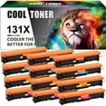 thumbnail image 1 of Cool Toner 12-Pack Compatible Toner for HP 131X CF210X CF211X CF212X CF213X for Laserjet Pro 200 Color MFP M276nw M251nw M251n M276n Replacement Printer Ink Black,  Cyan,  Magenta,  Yellow, 1 of 11