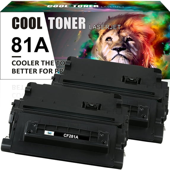 Ink realm 2-Pack Compatible 81A 81X Toner Replacement for HP CF281A CF281X Black Printer MFP M630z M605dh M605dn M605n M605x M606dn M606x MFP M630dn MFP M630f MFP M630h Ink