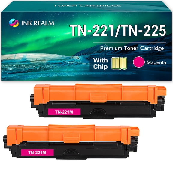 Cool Toner 2-Pack Compatible Toner Replacement for Brother TN-225M TN221 TN225 MFC-9130cw HL-3140cw HL-3170cdw HL-3180cdw MFC-9330cdw MFC-9340cdw DCP-9020CDW Printer Magenta