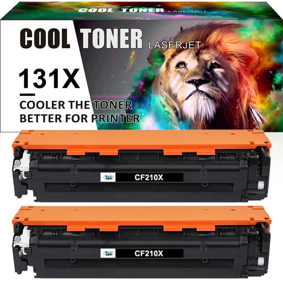 Cool Toner 2-Pack Compatible Toner Replacement for HP CF210X LaserJet Pro 200 Color M251n M251nw, MFP M276n M276nw Printer Ink Black