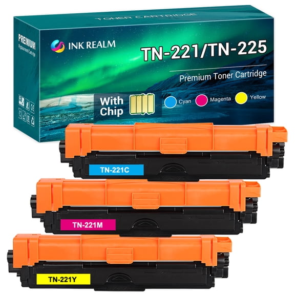 Cool Toner 3-Pack Compatible Toner for Brother TN-225C TN-225M TN-225Y TN221 TN225 MFC-9130cw HL-3140cw HL-3170cdw HL-3180cdw MFC-9330cdw MFC-9340cdw DCP-9020CDW Printer Cyan, Magenta, Yellow