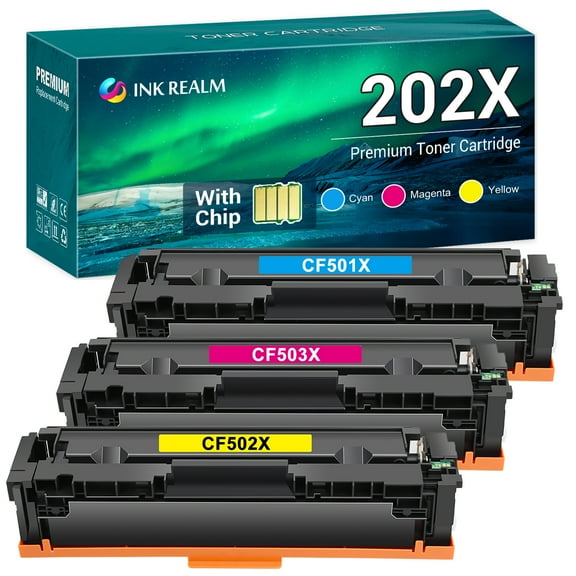 Ink realm 3-Pack Compatible Toner Replacement for HP CF501X CF502X CF503X Color LaserJet Pro M254dw M254dn M254nw, MFP-M281fdw MFP-M281fdn MFP-M281cdw MFP-M280nw Cyan, Magenta, Yellow