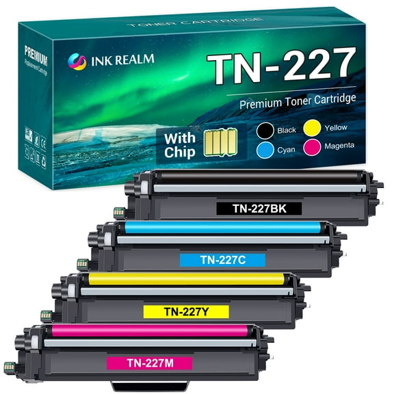 Cool Toner 4-Pack Compatible Toner Cartridge for Brother TN-227 TN223 TN227 TN 227 TN227BK TN223BK TN227C TN227Y TN227M HL-L3210CW HL-L3290CDW L3230CDW L3270CD MFC-L3770CDW L3710CW Printer High Yield