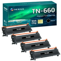 Ink realm 4-Pack Compatible Toner Replacement for Brother TN660 TN-660 HL-L2300D HL-L2380DW HL-L2340DW DCP-L2540DW DCP-L2520DW MFC-L2700DW MFC-L2700DWR Printer Ink Black