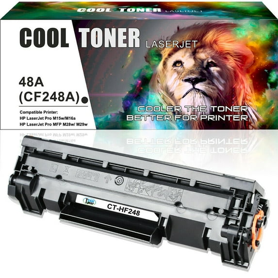 Cool Toner 48A CF248A Toner Cartridge Replacement Compatible for HP LaserJet Pro M15w MFP M29w M28w M15a M28a M29w M29a M16w M16a M29 M29a M30w M31w M28 M31 Printer Ink (Black, 1-Pack)
