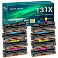 thumbnail image 1 of Ink realm 8-Pack Compatible Toner for HP 131X CF210X CF211X CF212X CF213X for Laserjet Pro 200 Color MFP M276nw M251nw M251n M276n Replacement Printer Ink 2 * Black, 2 * Cyan, 2 * Magenta, 2 * Yellow, 1 of 8