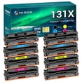 thumbnail image 1 of Ink realm 8-Pack Compatible Toner for 131X CF210X CF211X CF212X CF213X for Laserjet Pro 200 Color MFP M276nw M251nw M251n M276n Replacement Printer Ink 2 * Black, 2 * Cyan, 2 * Magenta, 2 * Yellow, 1 of 8