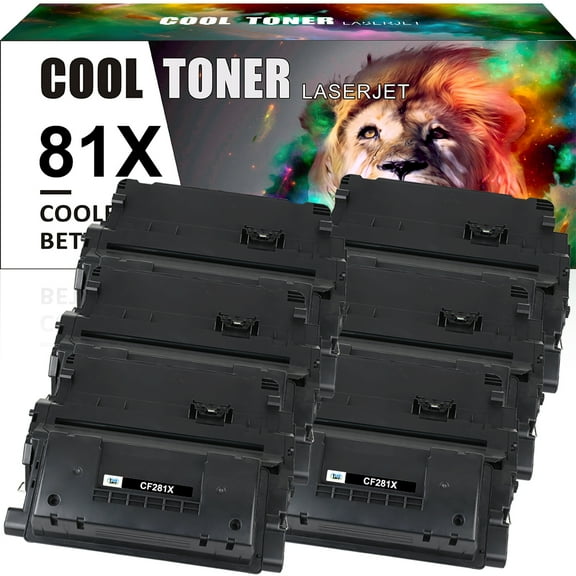 Cool Toner Compatible 81X CF281X Jumbo Toner Replacement for HP CF281A 81A M630dn M604dn M605x M606x (25000 Pages PerBlack, 6-Pack)